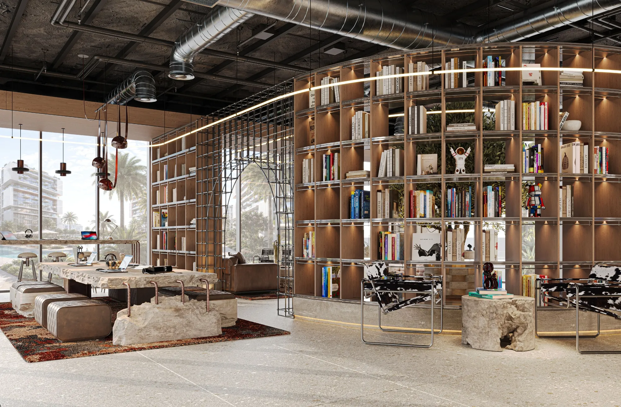 Reading room at Raw District.