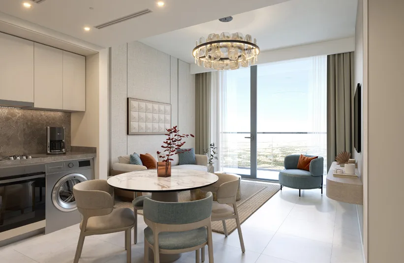 Interior render at Azizi Lina.