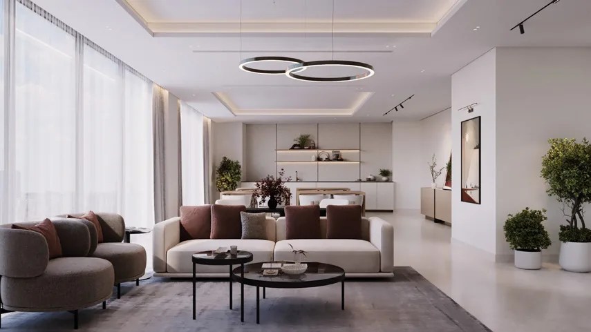 Interior render at Azizi Wares.