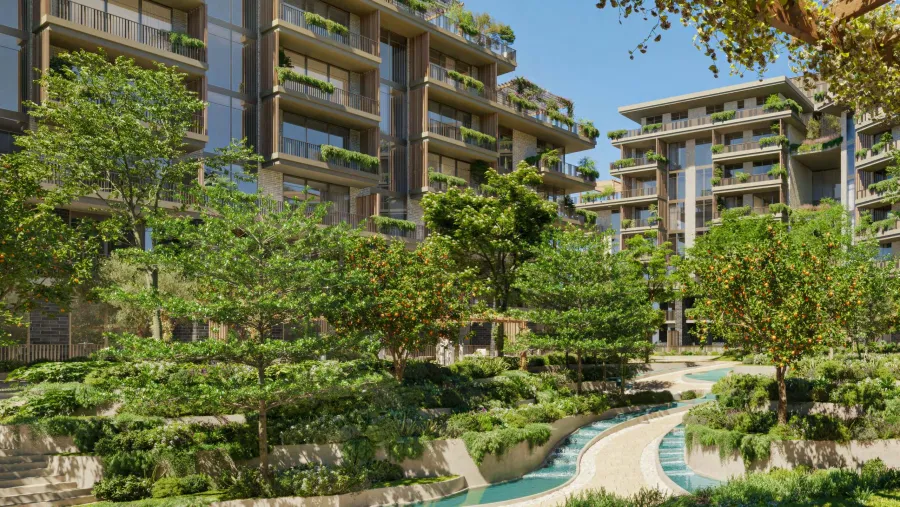 Landscaped Gardens at Arancia Yards.