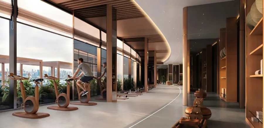 Gym & Fitness Center at Binghatti Wraith.