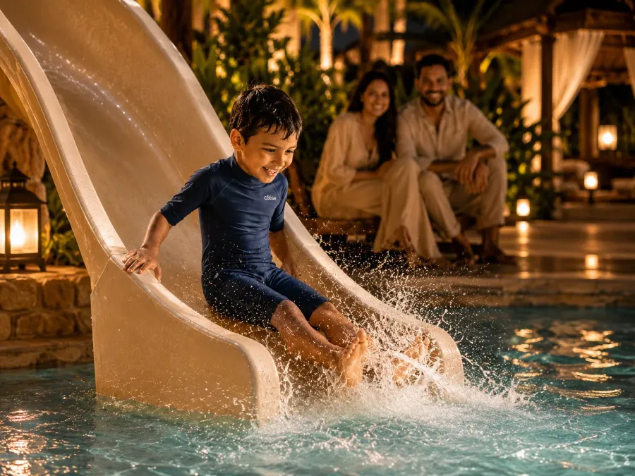 Kids Pool & Aqua Play Area at Binghatti Wraith.