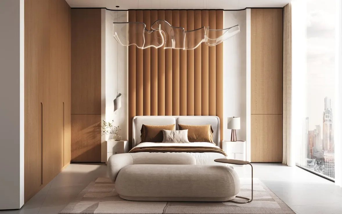 Interior render at Binghatti Skyflame.