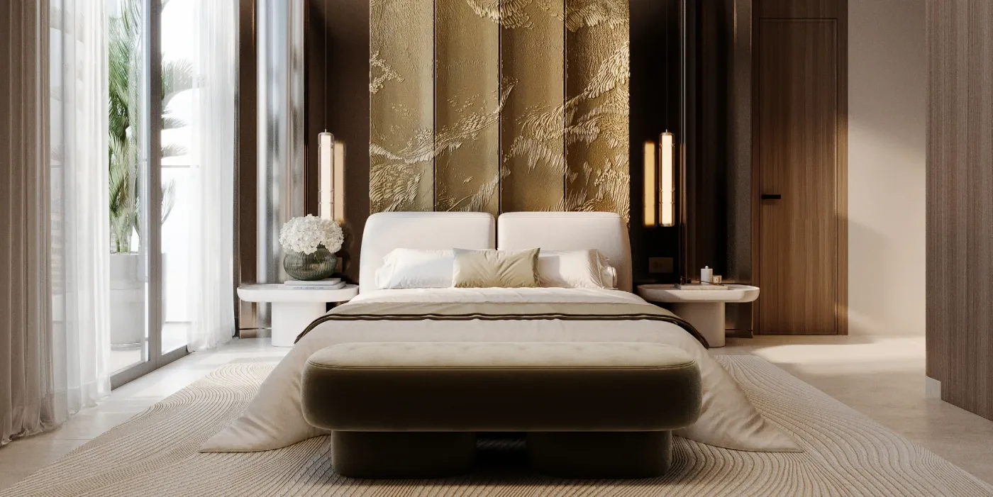 Interior render at Binghatti Luxuria.