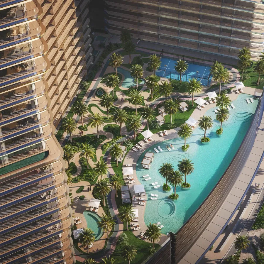 Adult Pool & Shallow Water Pool at Binghatti Sky Terraces.