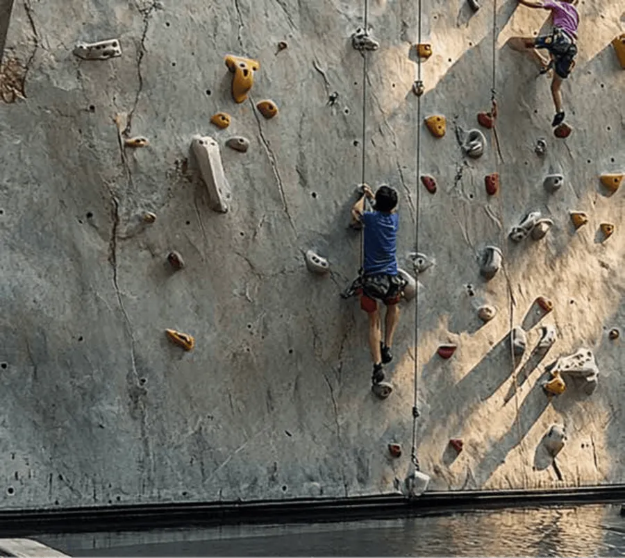 Wall Climbing at Damac Riverside Views.