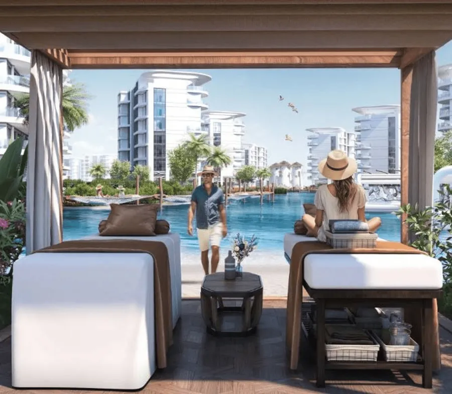 Outdoor Yoga & Spa at Damac Lagoons Views Phase 2.