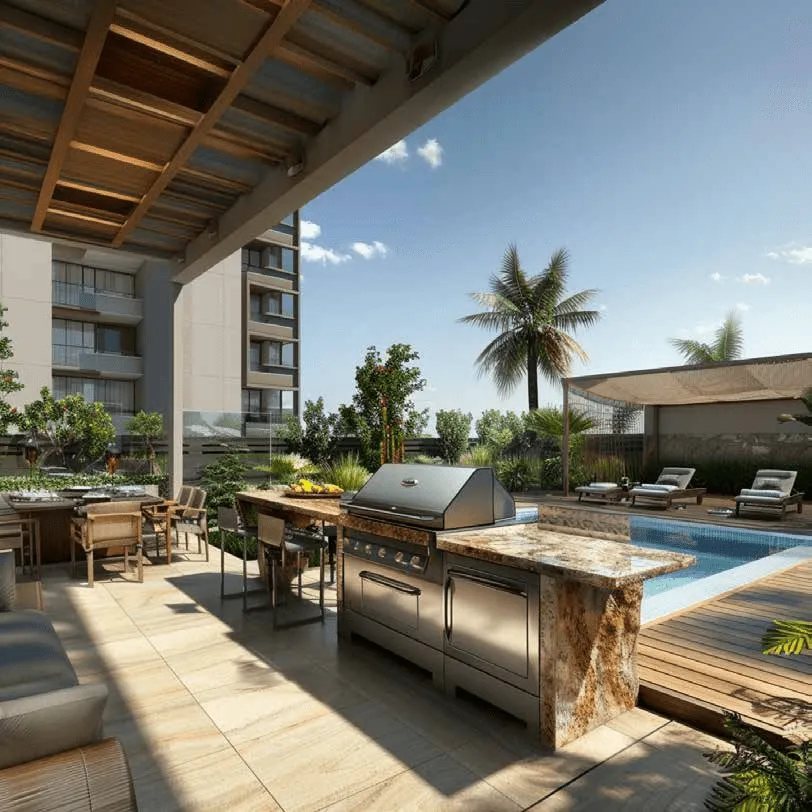 Bbq Area at Elo 2 and 3 Damac.