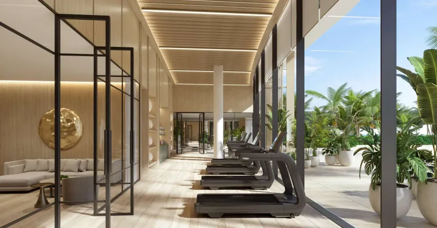 Indoor Gym at The Residences at The Dubai Beach EDITION.