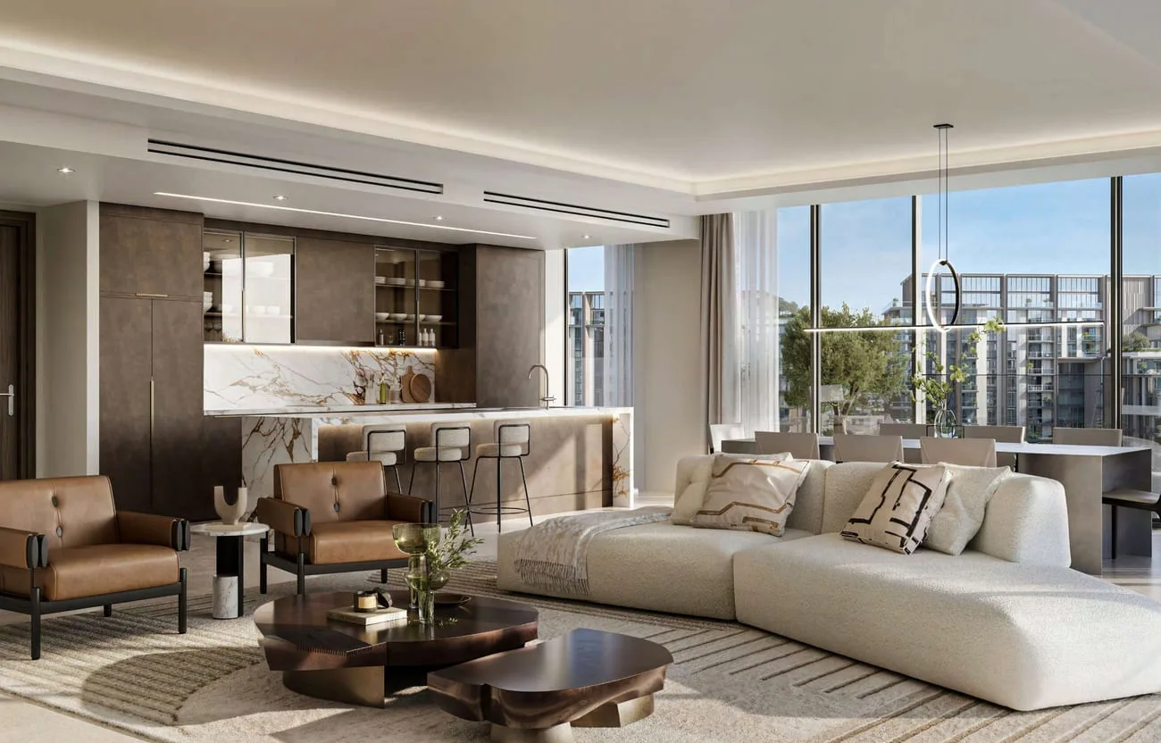 Interior render at City Walk Crestlane.