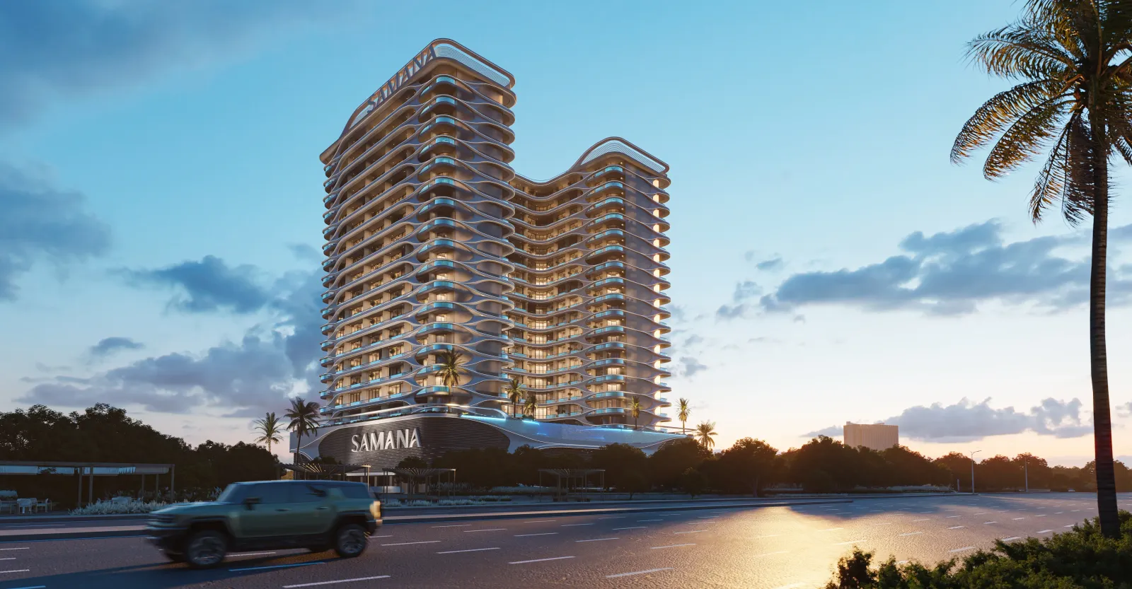 Samana Boulevard Heights, Dubai Land Residence Complex · render 3