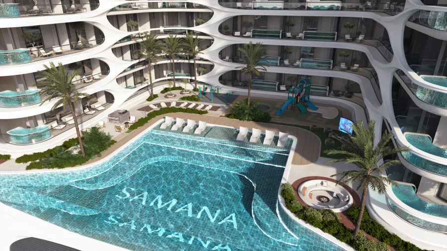 Outdoor Swimming Pool at Samana Boulevard Heights.