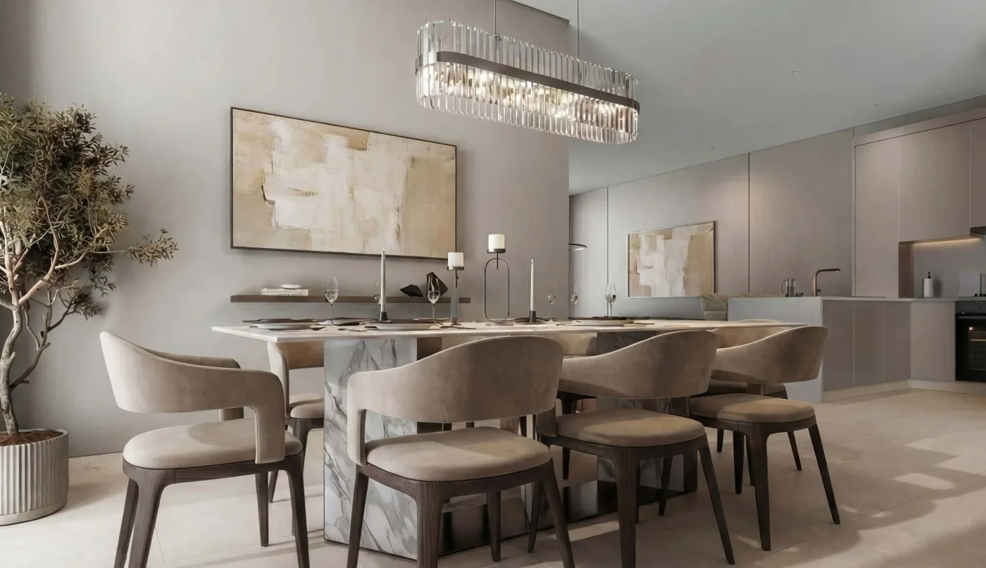 Interior render at The Terraces at Sobha City.