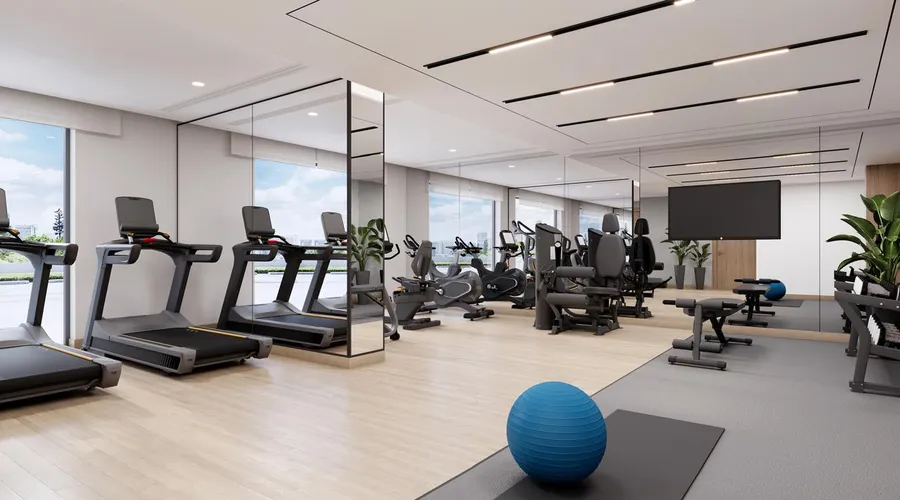 Gym at Azizi Ruby.