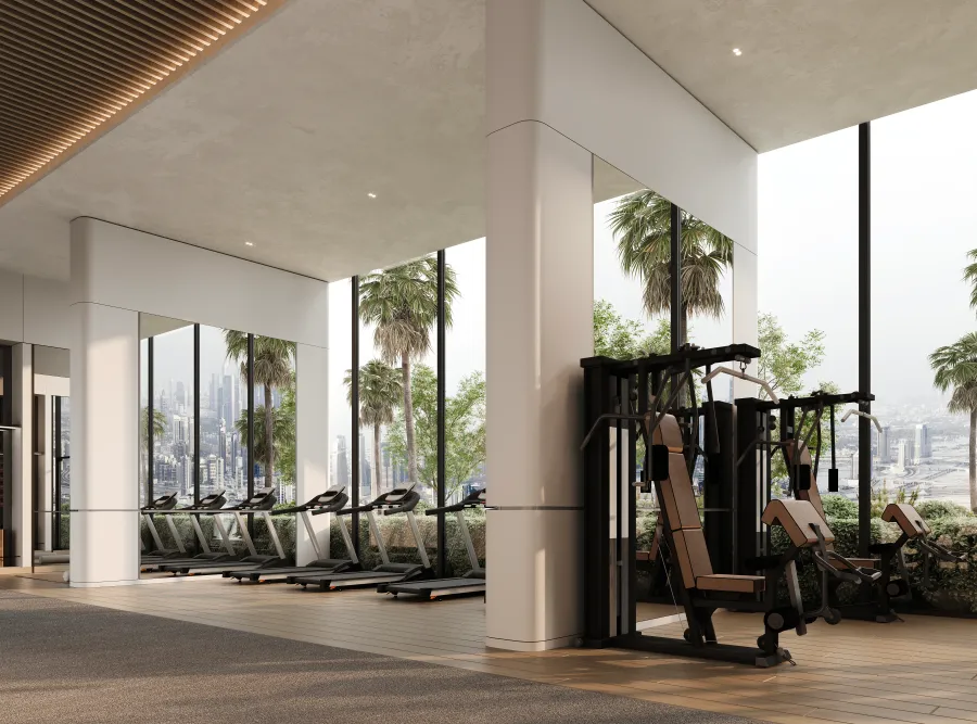 Gym at Binghatti Vintage.