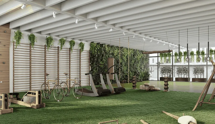 Outdoor Fitness Area at Binghatti Hillviews.