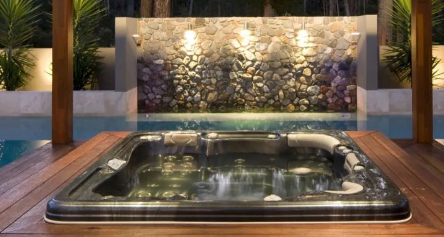 Private Pool With Jacuzzi at Binghatti Skyrise.