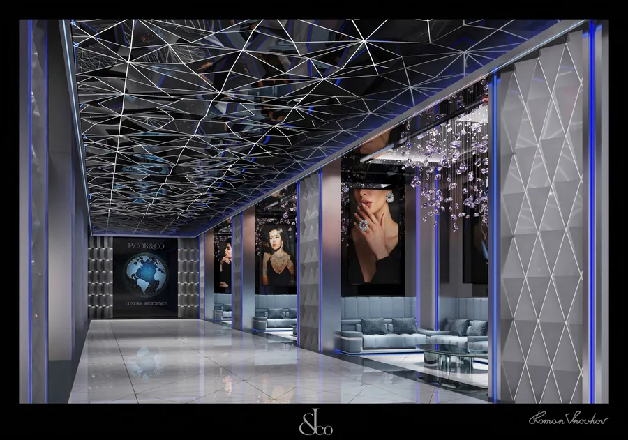 Lobby Lounge at Burj Binghatti Jacob and Co Residences.