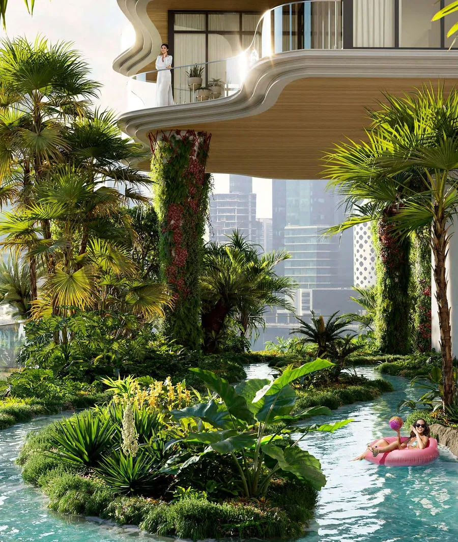 180-Meter Long Lazy River at Chic Tower.