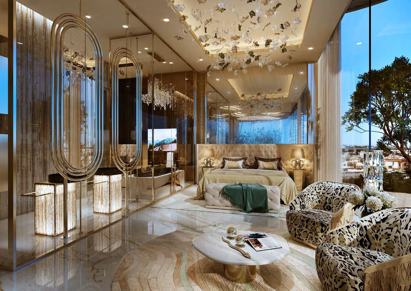 Interior render at Cavalli Couture.