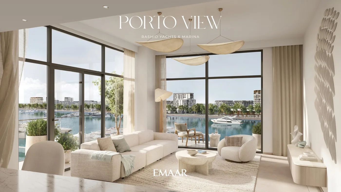 Interior render at Porto View.