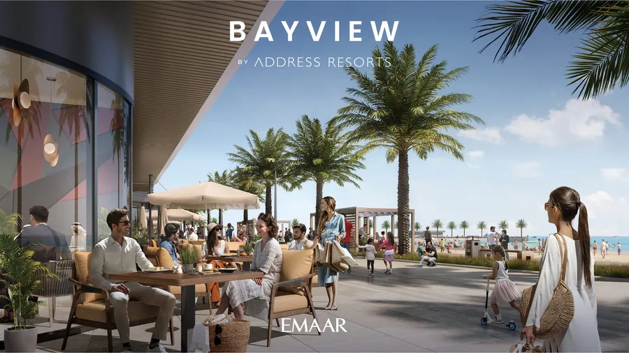 Shaded Communal Areas at Bayview by Address Resorts.