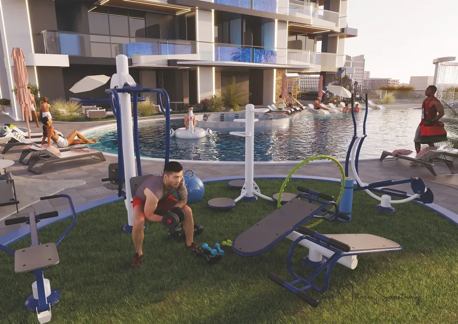 Indoor & Outdoor Gym at Samana Manhattan 2.