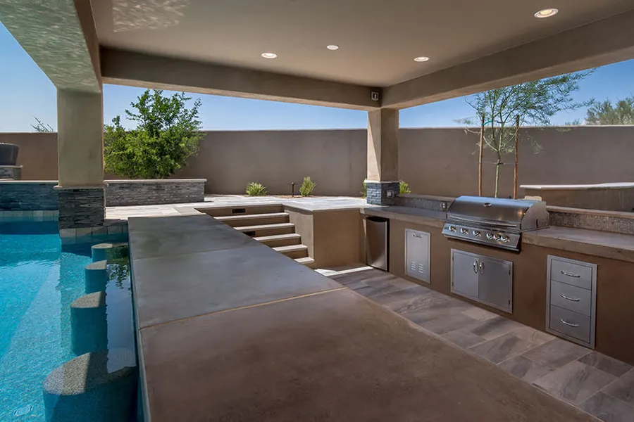 Barbeque Area at Samana Mykonos Signature.