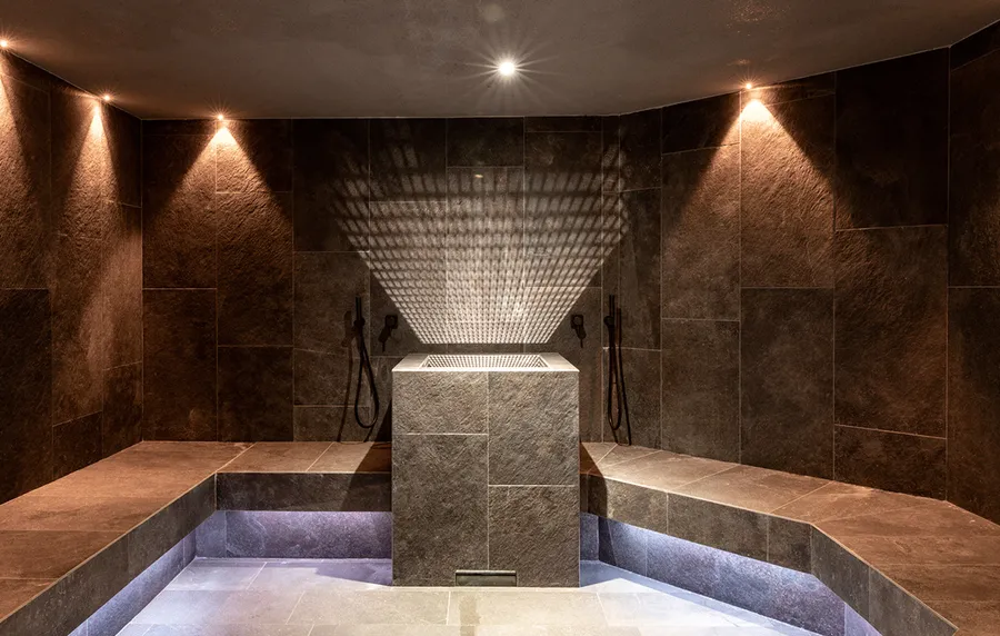 Sauna & Steam Room at Samana Mykonos Signature.