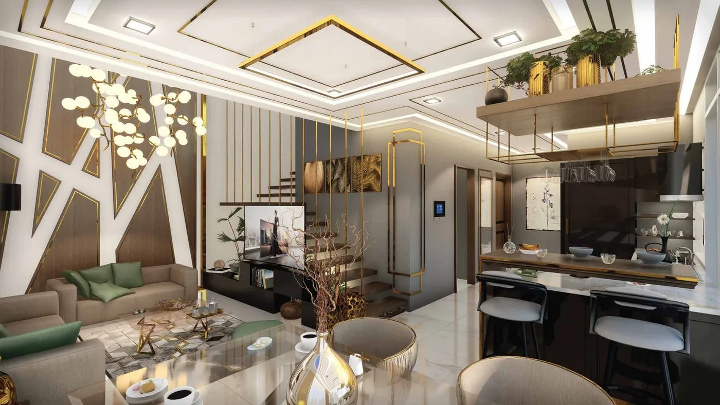 Interior render at Samana Waves Phase II.
