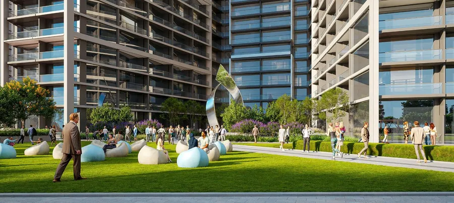 Outdoor Sitting Area Pockets at The Serene at Sobha Central.