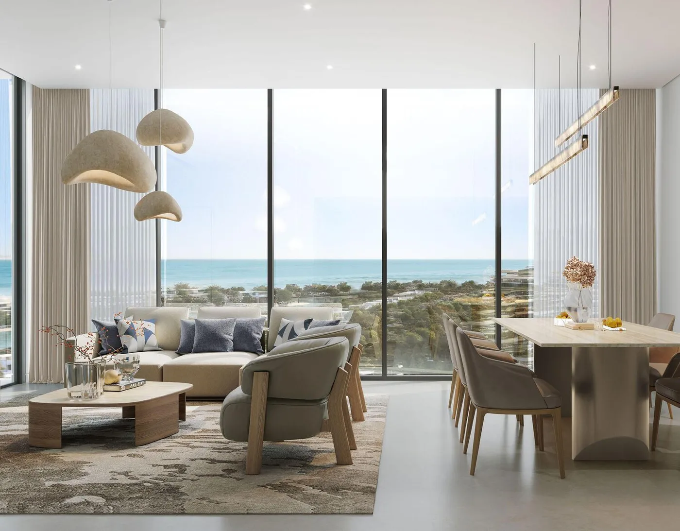 Interior render at Canalside Marina Residences.