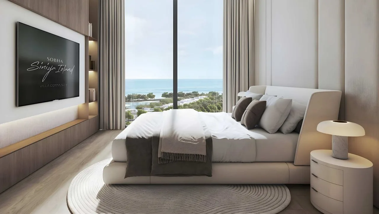 Interior render at Pierside Marina Residences.