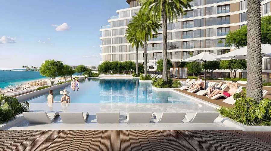Infinity Swimming Pool at Beach Residences at Siniya Island.