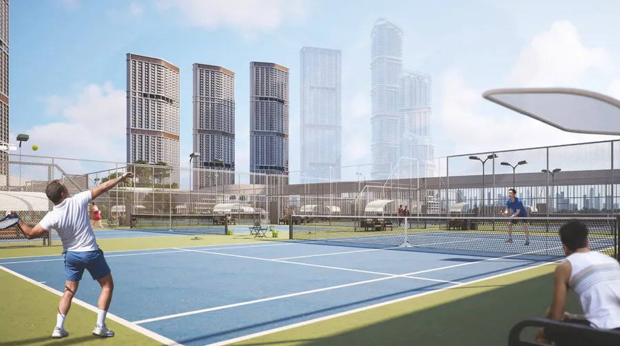 Tennis Court at 310 Riverside Crescent.