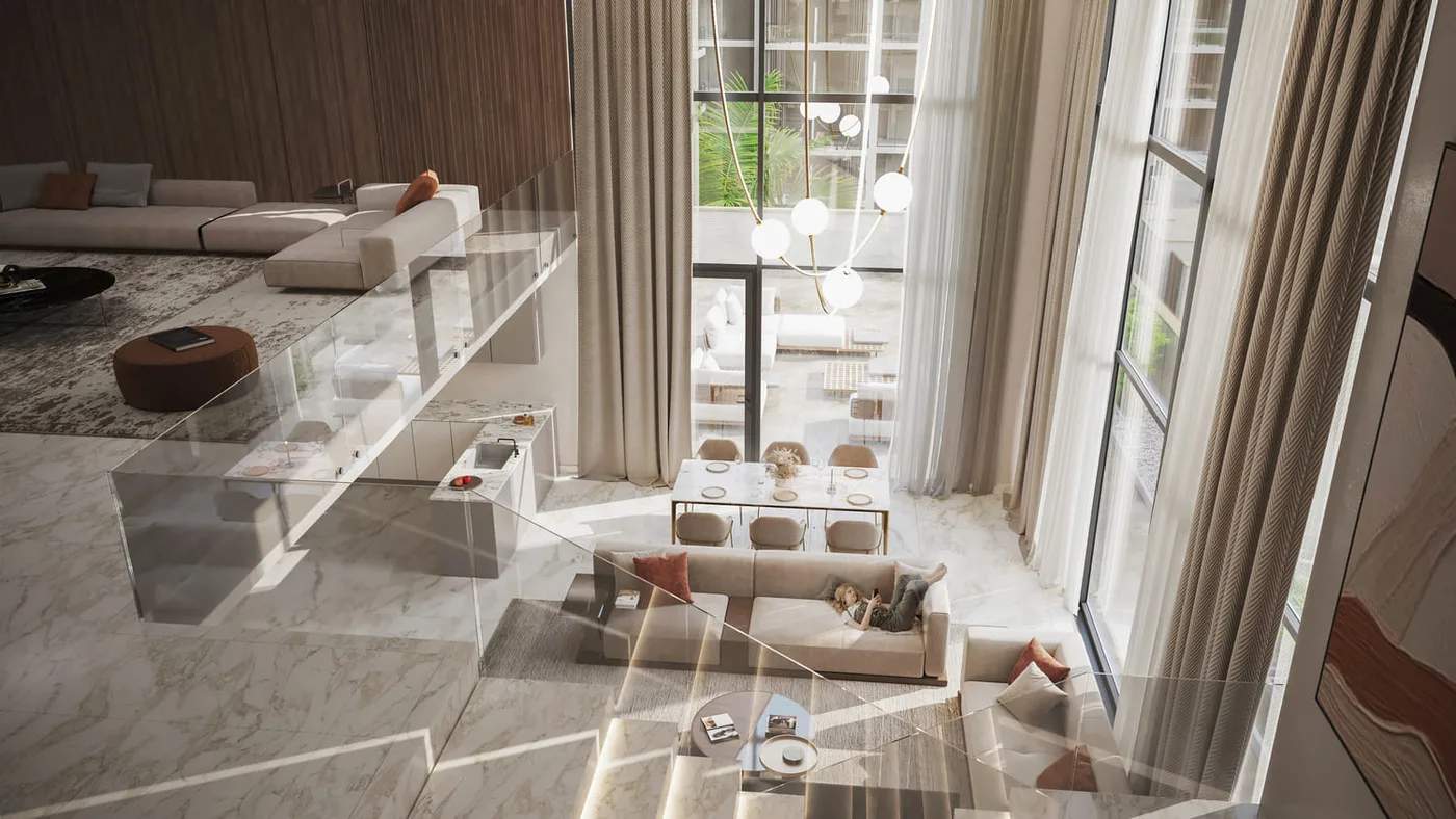 Interior render at Royal Park.
