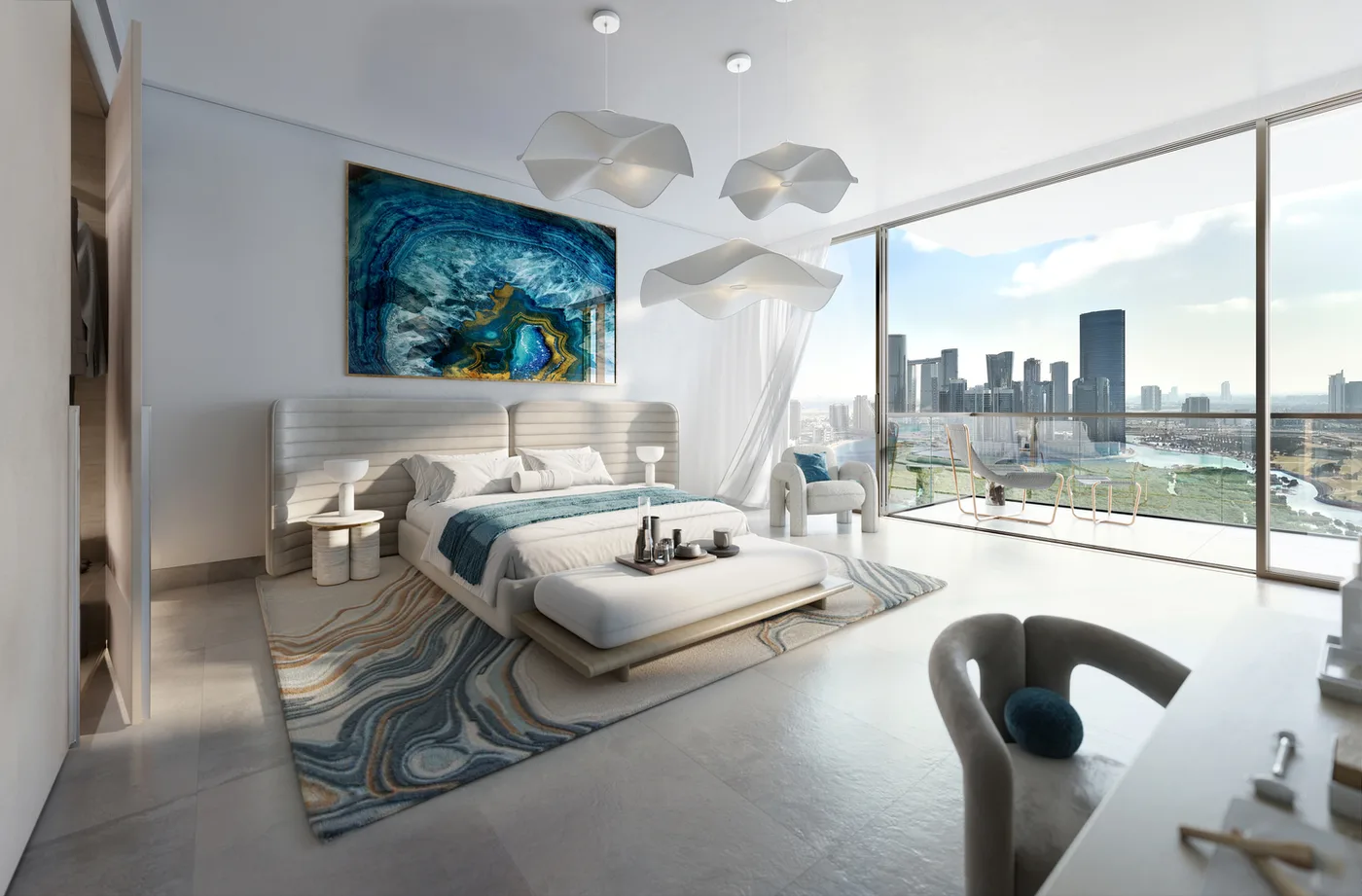 Interior render at Rivage.