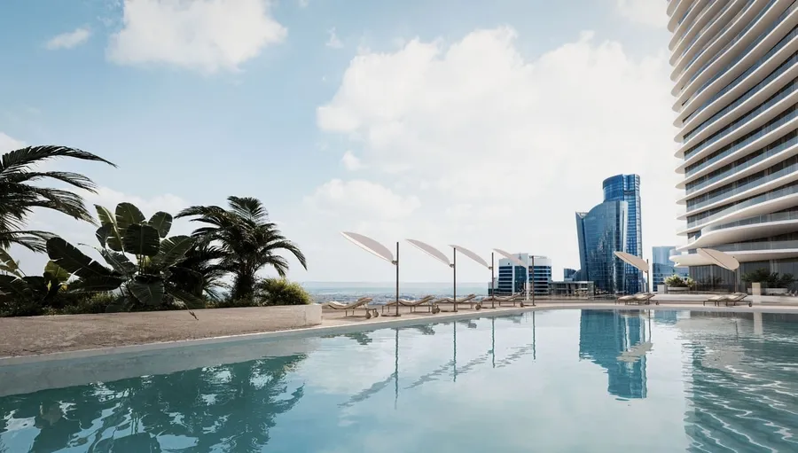 Outdoor Swimming Pool at Saas Heights.