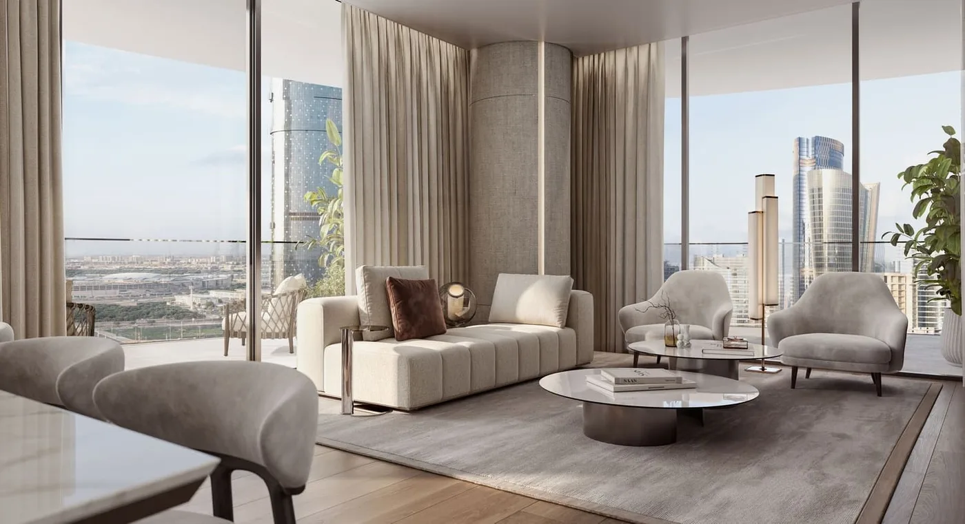 Interior render at Saas Heights.