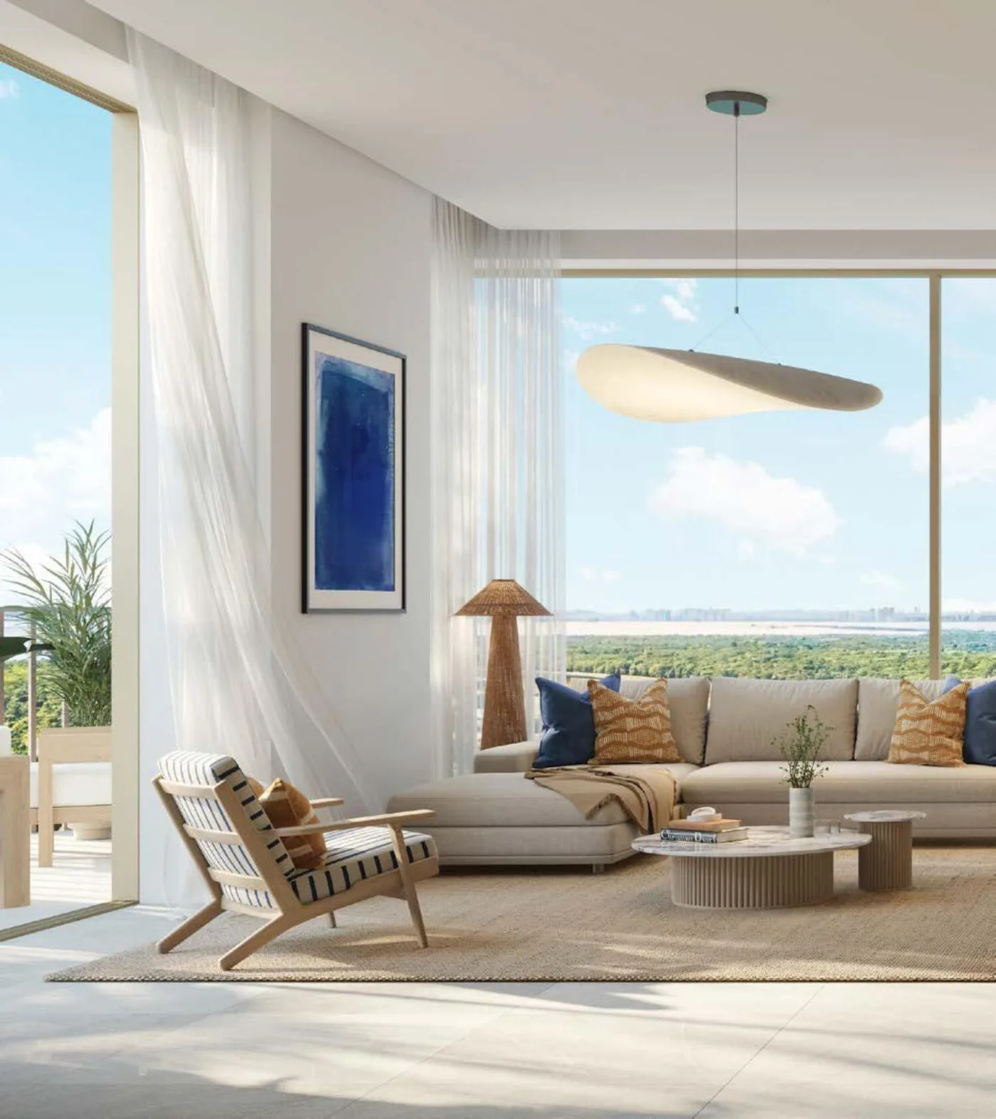 Interior render at The Beach House Fahid.