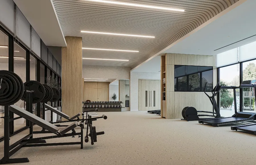Indoor & Outdoor Gym at Vida Residences Saadiyat Island.