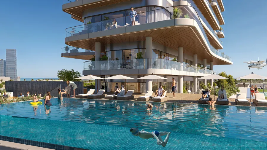 Swimming Pool & Kids Pool at One Residence Al Reem Island.