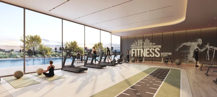 Fitness Center at Rotana Residences South Tower.