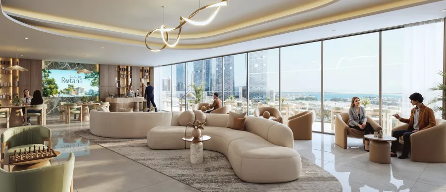 Residents’ Lounge at Rotana Residences South Tower.
