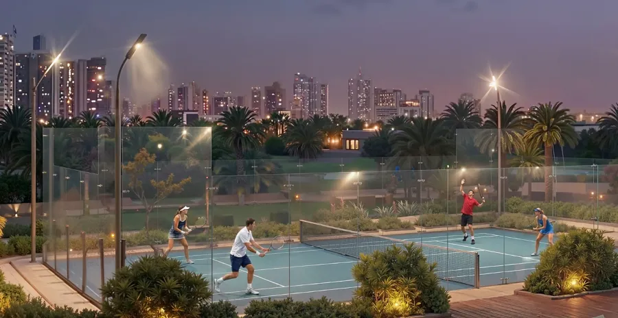 Padel Court at Rotana Residences South Tower.