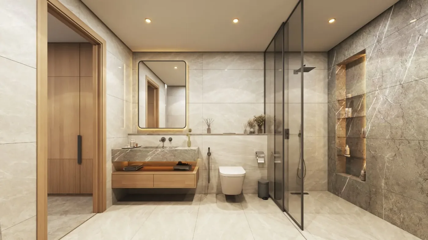 Interior render at Rotana Residences North Tower.