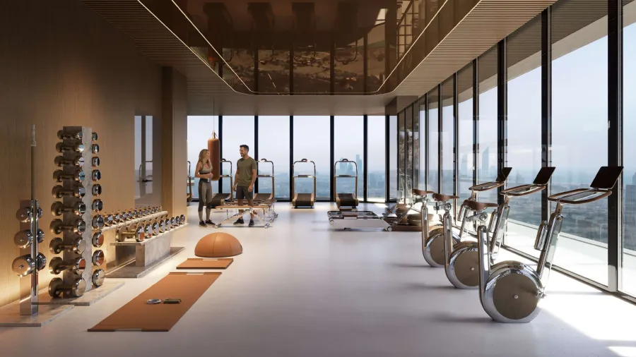 Gym at A1LA Residence.