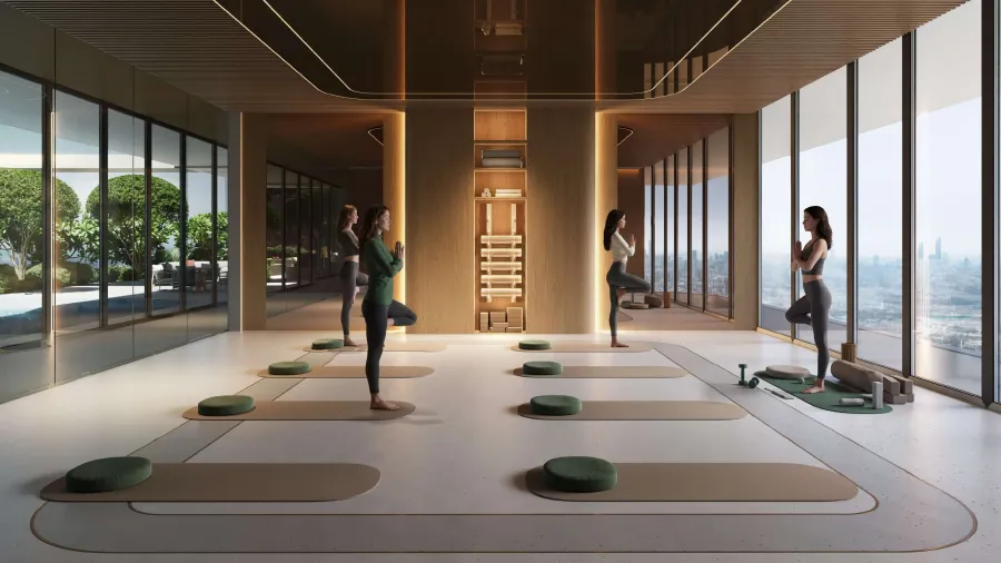 Yoga & Pilates Room at A1LA Residence.
