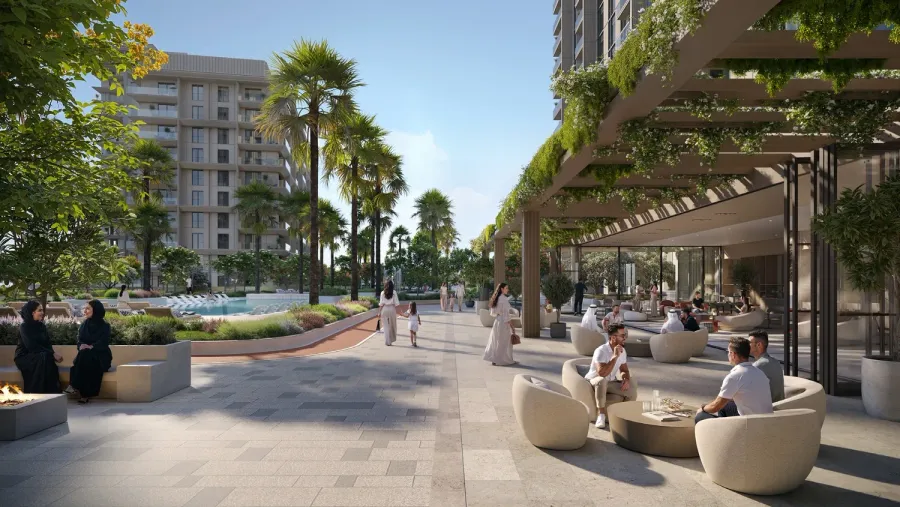 Spacious Community Plaza at Tara Park.