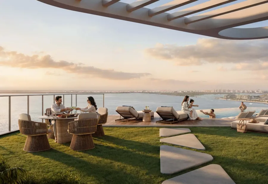 Waterfront Seatting Area at Bab Al Qasr Sea View Residence 51.